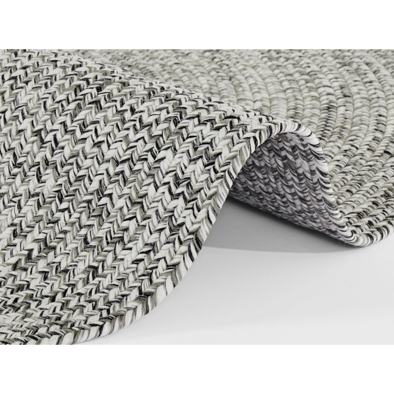Machine Woven Grey Indoor/Outdoor Rug, Round 200cm