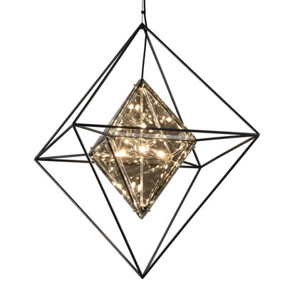 Luminaire suspendu géométrique unique à 8 lumières Epic