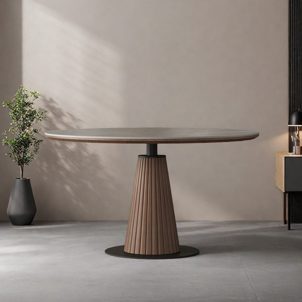 Elamer Italian style high-end round dining table - Wayfair Canada
