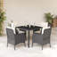 Ensemble de salle à manger de patio Dakota Fields avec coussins en rotin de poly-594880179-594880182-594880178