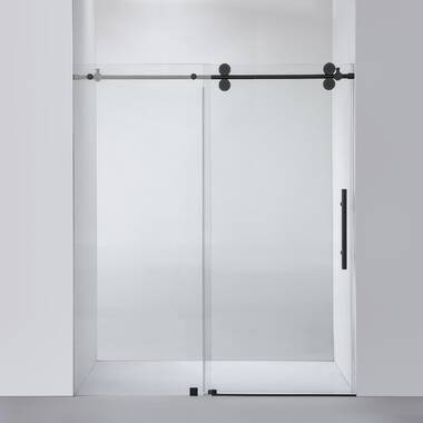 Glass Warehouse Frameless Shower Door - Wall Hinge - with Enduroshield Glass  Coating 78” x 58 Chrome 