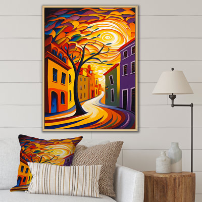 «Dynamic Cityscape In Retro Colors I», reproduction sur toile