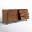Commode 6 tiroirs en bois manufacturé et massif avec glissières à roulement à billes Kaplan -246020133