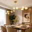 Lustre moderne 42 po / 71 po avec branches en verre-1735285737