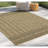 Jute/Black Area Rug - 5 Ft. 3 In. X 7 Earth Collection For Patio And Deck, Stain 5.25 7.25 , Umbrella-173699954