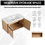 Ensemble de meuble-lavabo en chêne 36 po avec lavabo de comptoir en résine et armoire 2 portes Oak | Idée de cadeau