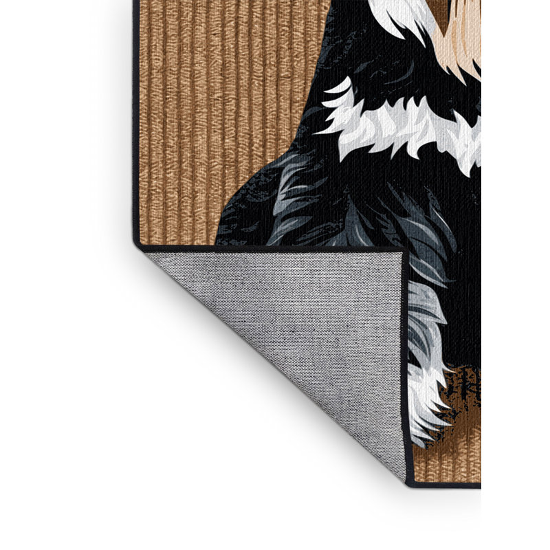  Tapis lavable pour chien Schnauzer, Carré 6 pi