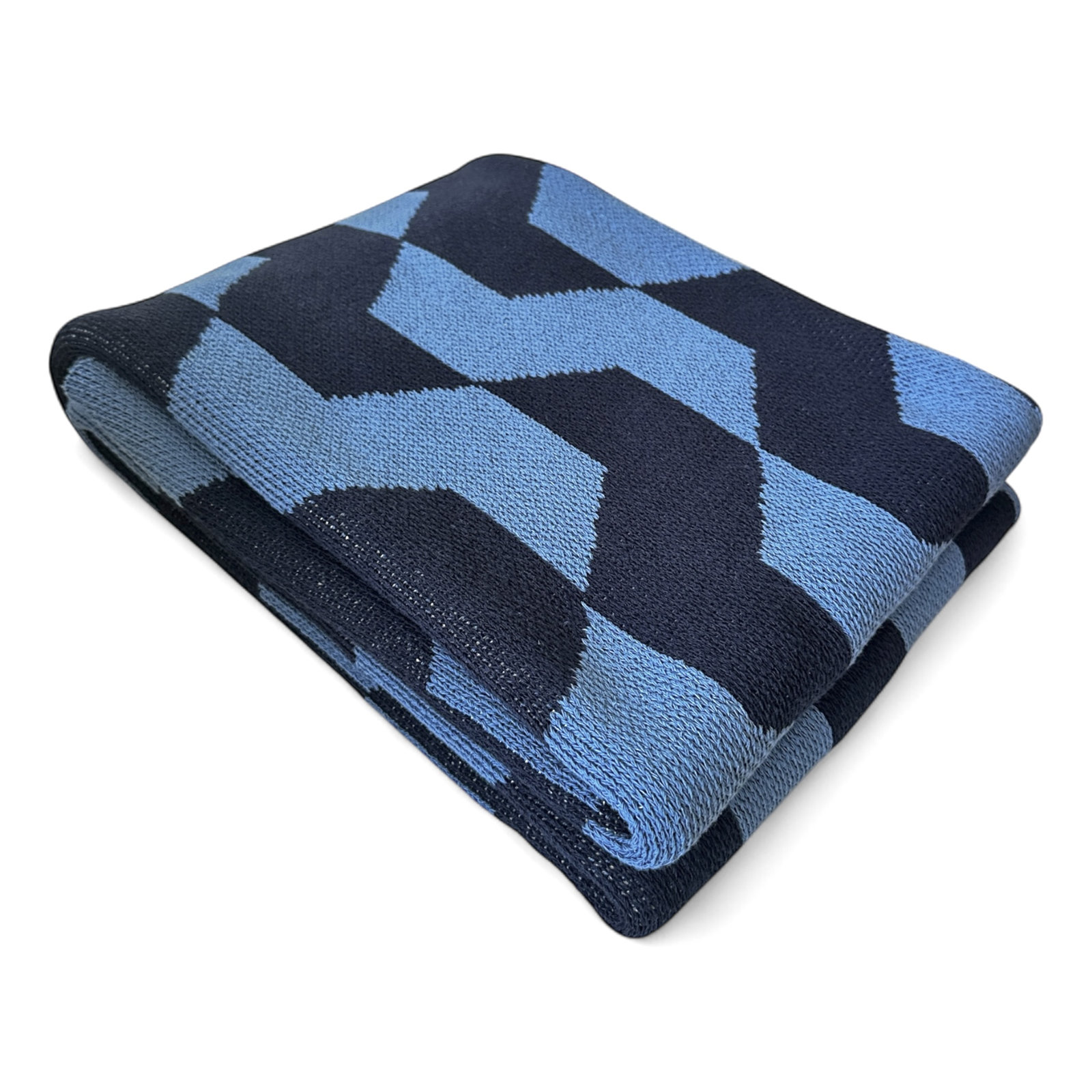 Zagg Knit Throw Blanket, Blue