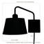 Ahmara Swing Arm Black Plug in Wall Light with Shade-1315891815