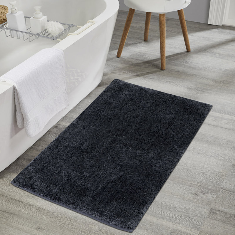 Ultra Luxe Bath Mat, 32" L x 20" W, Gray