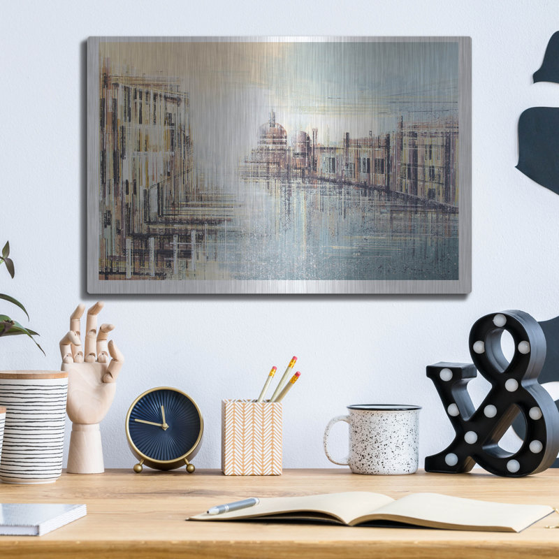 Latitude Run® «Idellic Venice at Sunset» par Marc Todd, art mural en métal, H 12 po x l 16 po