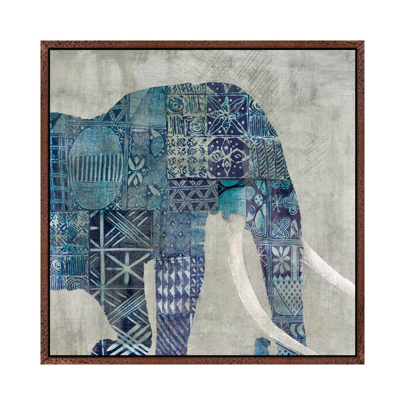 Botswana Patterns by Carol Robinson - Print on Canvas, Classic Brown Wood Framed, 93.98 cm H x 93.98 cm W