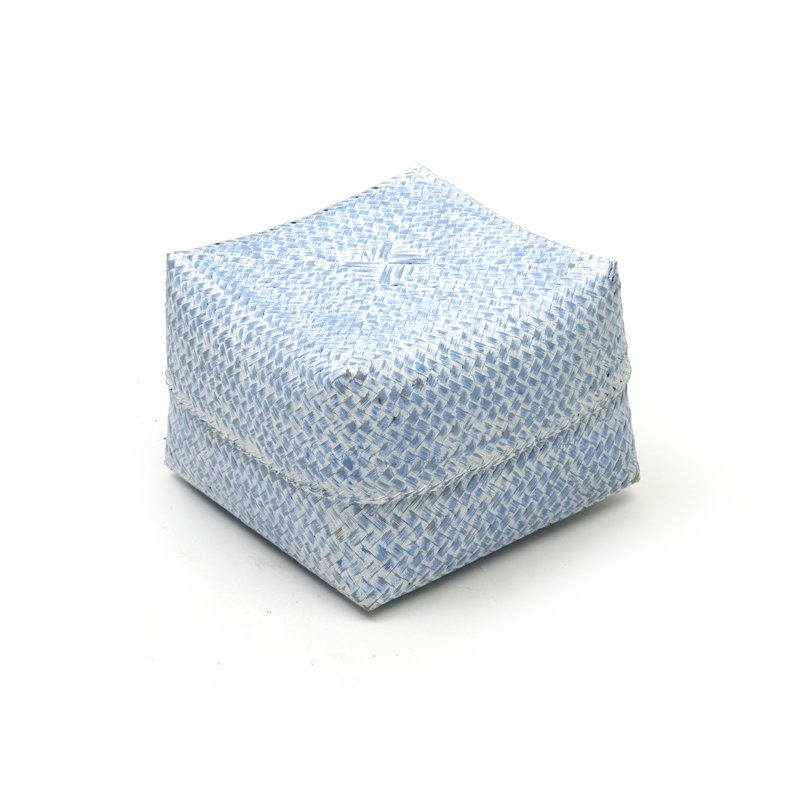 Hand Woven Metal Storage Bin Set