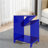 Beshir 16-inch Modern Italian Shaped Acrylic Living Room Negotiation Table with Side Magazine Bookshelf