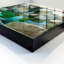 Key cabinet for home, Opens to the right, 30x30x5, White, Rocky landscape over the water, sunset, 