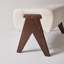 Banc d'entrée rembourré en chenille style Mid-Century