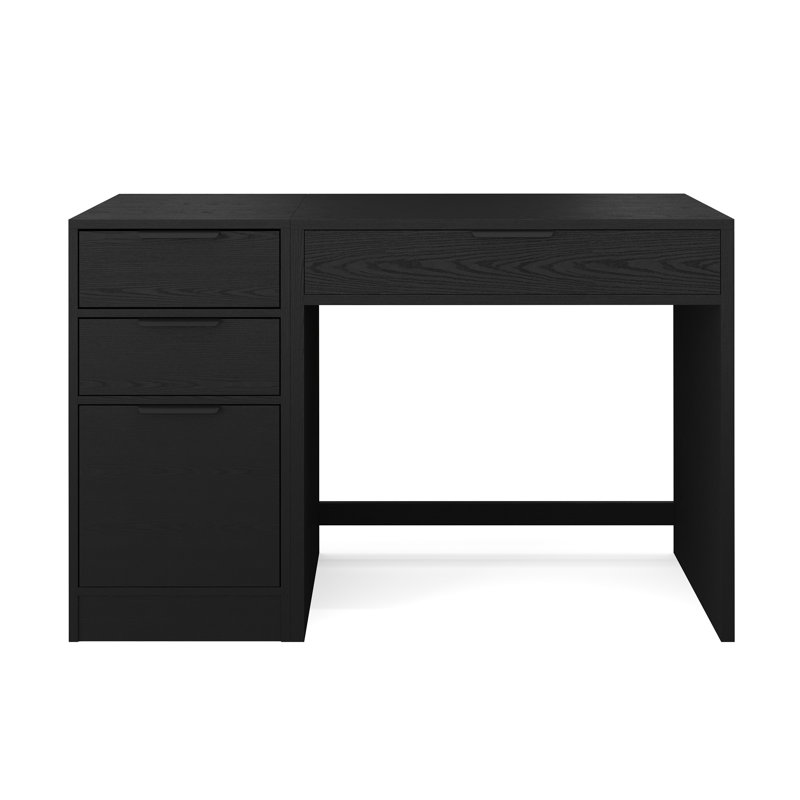 Bureau modulaire à un tiroir et classeur à 3 tiroirs Martha Stewart Kayden, Noir, noir, noir, noir