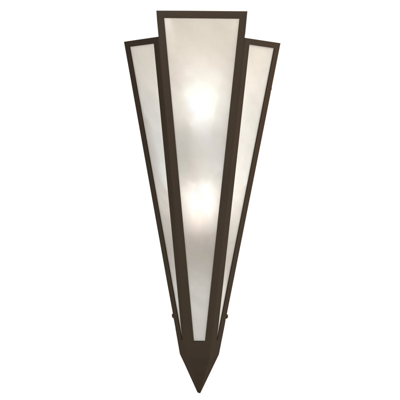 Brum 2 - Light Flush Mounted Sconce, Oil Rubbed Bronze, Glass
