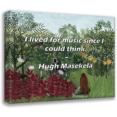 Artsy Quote "I lived for music since I could think." By Hugh Masekela Gallery Wrapped Canvas