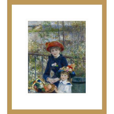 Deux soeurs (sur la terrasse) par Pierre-Auguste Renoir, impression giclée encadrée
