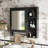 Wall Mounted Bathroom Storage Cabinet With Large Mirror Door, Adjustable Shelves, And Three Open Storage Levels For Enhanced Organization-719929729