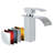 Single Hole Waterfall Bathroom Faucet With Deck Plate With Drain-86181282