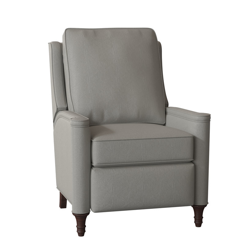 Dale 33" Wide Genuine Leather Standard Recliner, 1183 Dove, Espresso, Manual