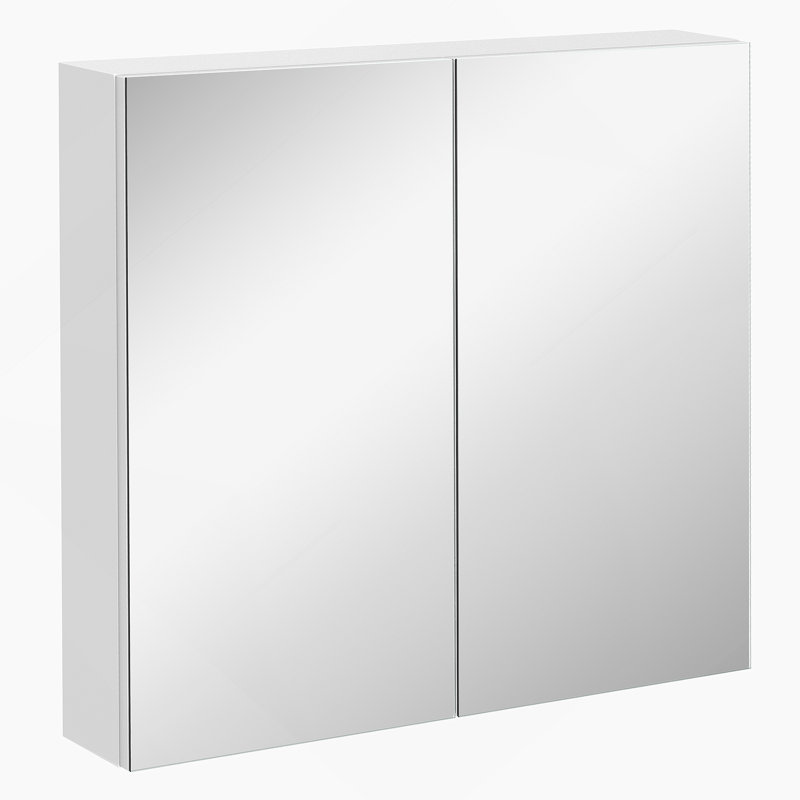 Armoire de salle de bain avec miroir, armoire à pharmacie avec cadre en acier, rangement mural