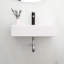 Lavabo mural 21 po x 12 po en céramique - blanc avec trou de robinet simple et trop-plein, teint, style salle de bain, blanc, style glamour
