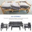 Ensemble de canapé modulaire d'extérieur à coussins 4 pièces Latitude Run®