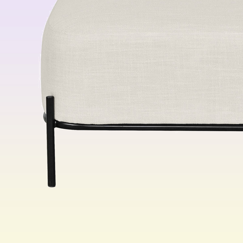 Chaise d'appoint de 27,8 po Leotrim, Polyester ivoire