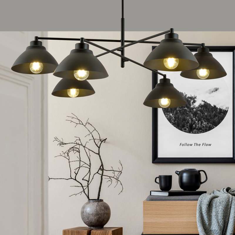 Ilbert 6 - Light Cone Chandelier, Black