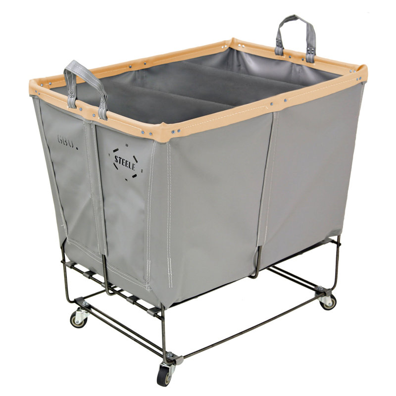 Steeletex Raised Truck - Permanent Style 6 Bu, 2 po, Vinyle gris avec rebord en cuir tanné végétal