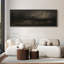 «Dark Moody Modern Abstract Landscape in Deep Earth Tones», reproduction d'art sur toile encadrée-63319429-63319431