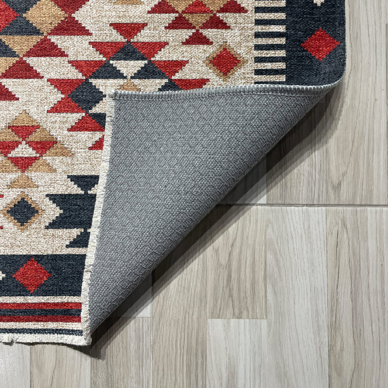 Tapis Zyir avec envers antidérapant, Tapis de couloir 4 pi x 8 pi 3 po
