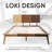 Loki Queen Bed Frame With 3D Chevron Headboard & Signature Tapered Legs, Premium Mid-century Modern Wood Platform Bed Frame, Low-profile Surround-1651986671-1651986664
