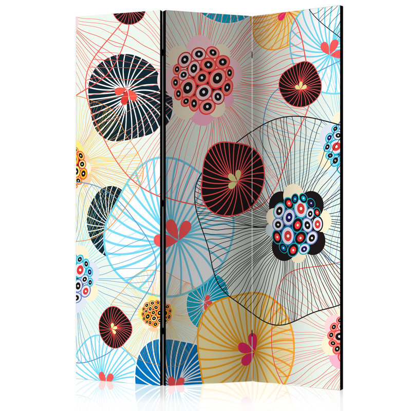 135cm W x 172cm H 3 - Panel Wood Folding Room Divider
