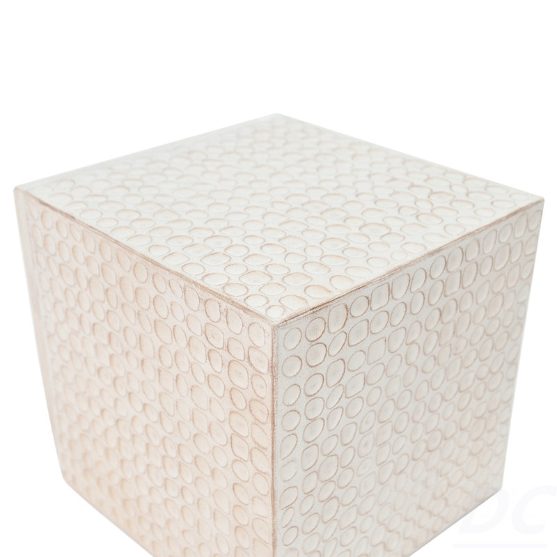 MGO CUBE SIDE TABLE, Table, Antique Brown