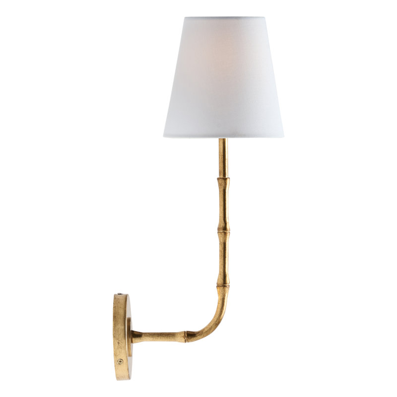 Artois 1 - Light Armed Sconce, Off White, Antique Gold