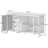 Modern Accent Cabinet With Tempered Glass Doors, Adjustable LED Lighting, And Ample Storage-1803016452