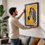 Striped Profile Graphic - Framed Print-59275468-59275475