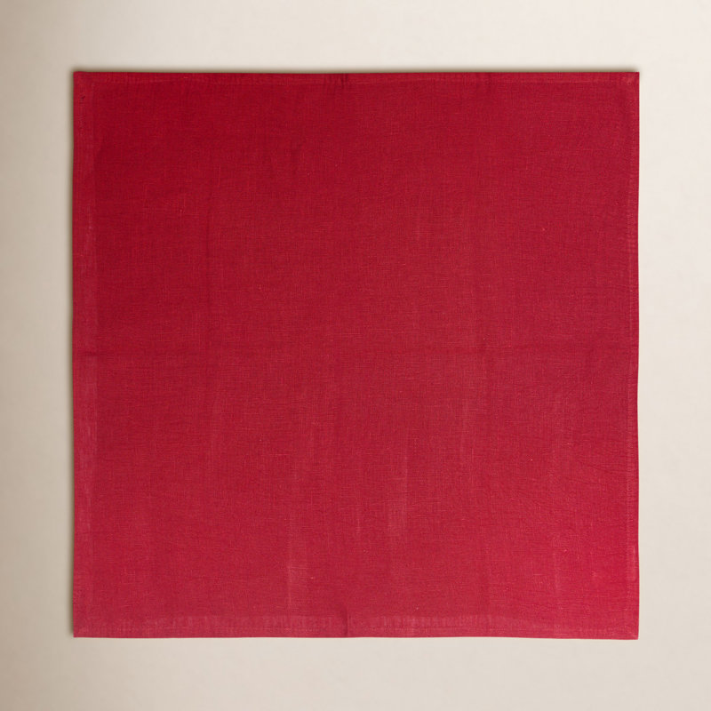 Saint-Rémy D’Or Linen Square Napkins, Rouge