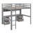Loft Bed With Desk, Cabinets, Drawers And Bedside Tray, Charging Station-2016918746