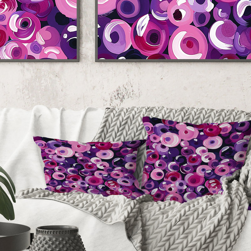Glam Circles - Coussin décoratif Glam, H 16 po x l 16 po