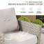 Ensemble de 2 chaises berçantes pivotantes en osier pivotant avec coussins Clute Arnoltice-388258408