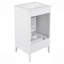 Meuble-lavabo de salle de bain avec lavabo, tiroir fonctionnel, tablette de porte, porte à fermeture en douceur