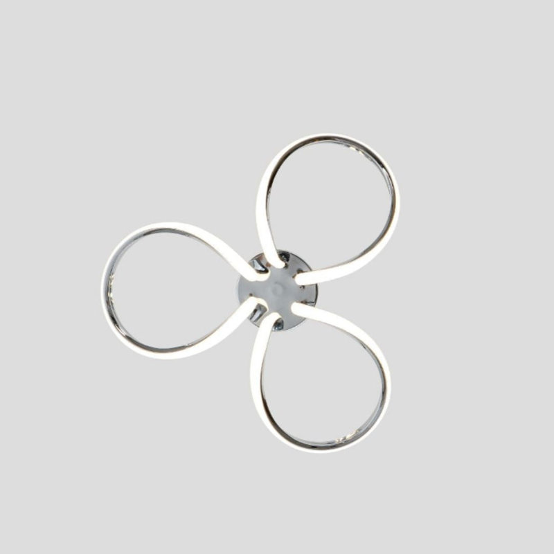 LED Semi Flush Mount, Polished Chrome
