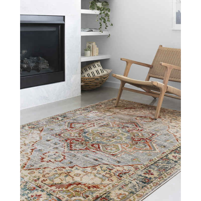 Tapis brun à motif oriental Fuchs, Rectangle 6 pi x 9 pi