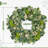 24" Spring Wreath for Front Door, Artificial Eucalyptus Leaf Wreath with White Berries, Natural Farmhouse Home Décor
