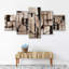 Impression sur toile 5 pièces Mid Mid Century